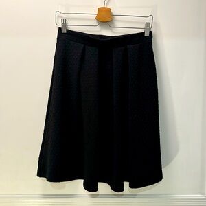 Black textured full skirt